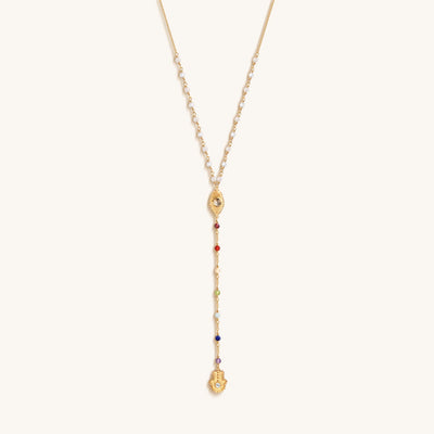 Supreme Awakening Moonstone Chakra Rosary Necklace