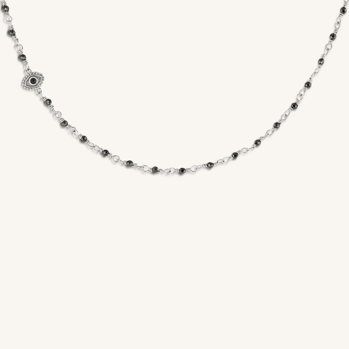 Harmony Guardian - Hematite Evil Eye Necklace