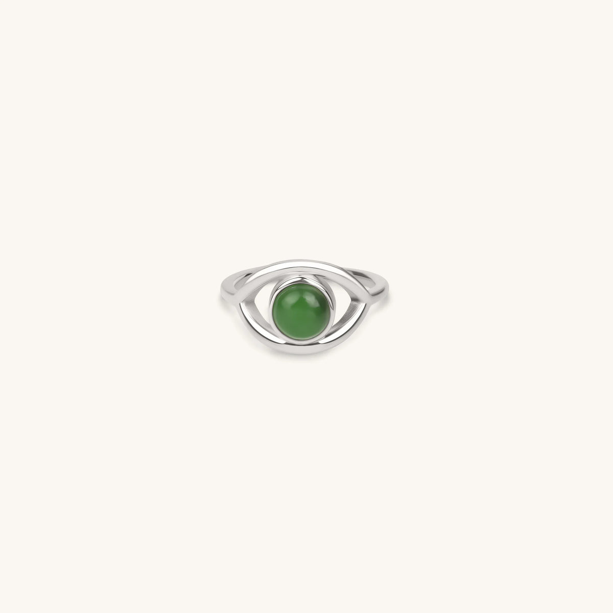 Abundant Flow Jade Evil Eye Ring