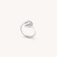 Cosmic Transformation Silver Moon & Star Ring