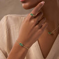 Future Visions Evil Eye Malachite Gold Necklace 4