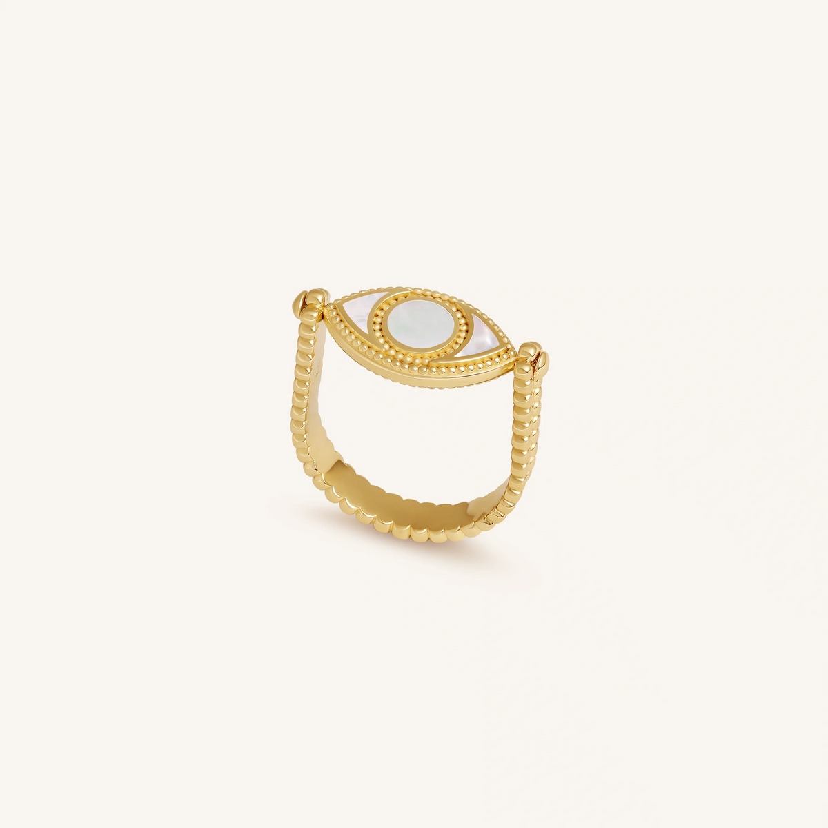 Calm Protection Evil Eye Gold Ring