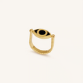 Calm Protection Evil Eye Gold Ring 1