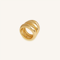 Radiant Flow Gold Ring Stack
