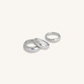 Silver Trine Balance Ring Stack 4