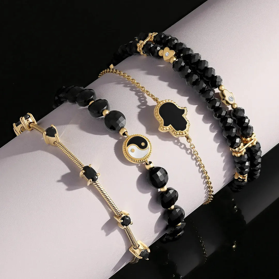 Midnight Flow Onyx Bolo Bracelet