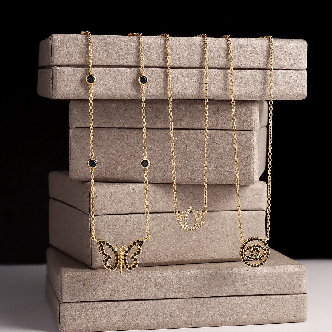 Ethereal Blossom Lotus Pendant Harmony Necklace