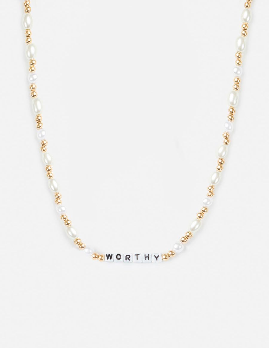 Worthy Letter Necklace