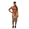 African Print Dashiki Midi Dress 2