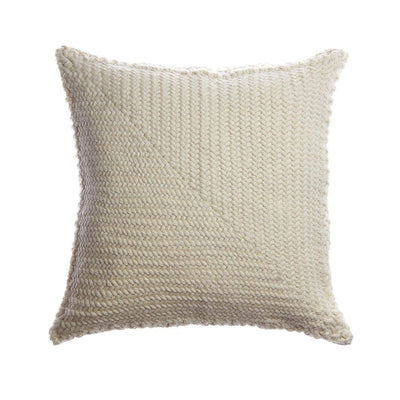 Zag Cable Knit Wool Decorative Pillow, by Homelosophy