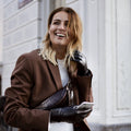 Zoey (black) – Sheepskin leather gloves with warm wool/cashmere lining & touchscreen function 7