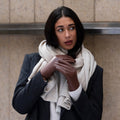 Zoey (brown) – Sheepskin leather gloves with warm wool/cashmere lining & touchscreen function 4
