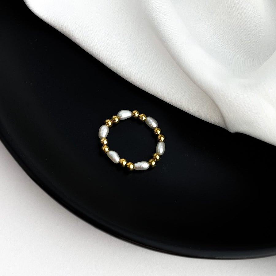 Adjustable Pearl Ring