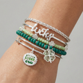 Lucky Four-Leaf Clover Bangle Set of 5 2