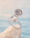 Salt + Sea 'Seashells Are Love Letters In The Sand' Locket Ring 8