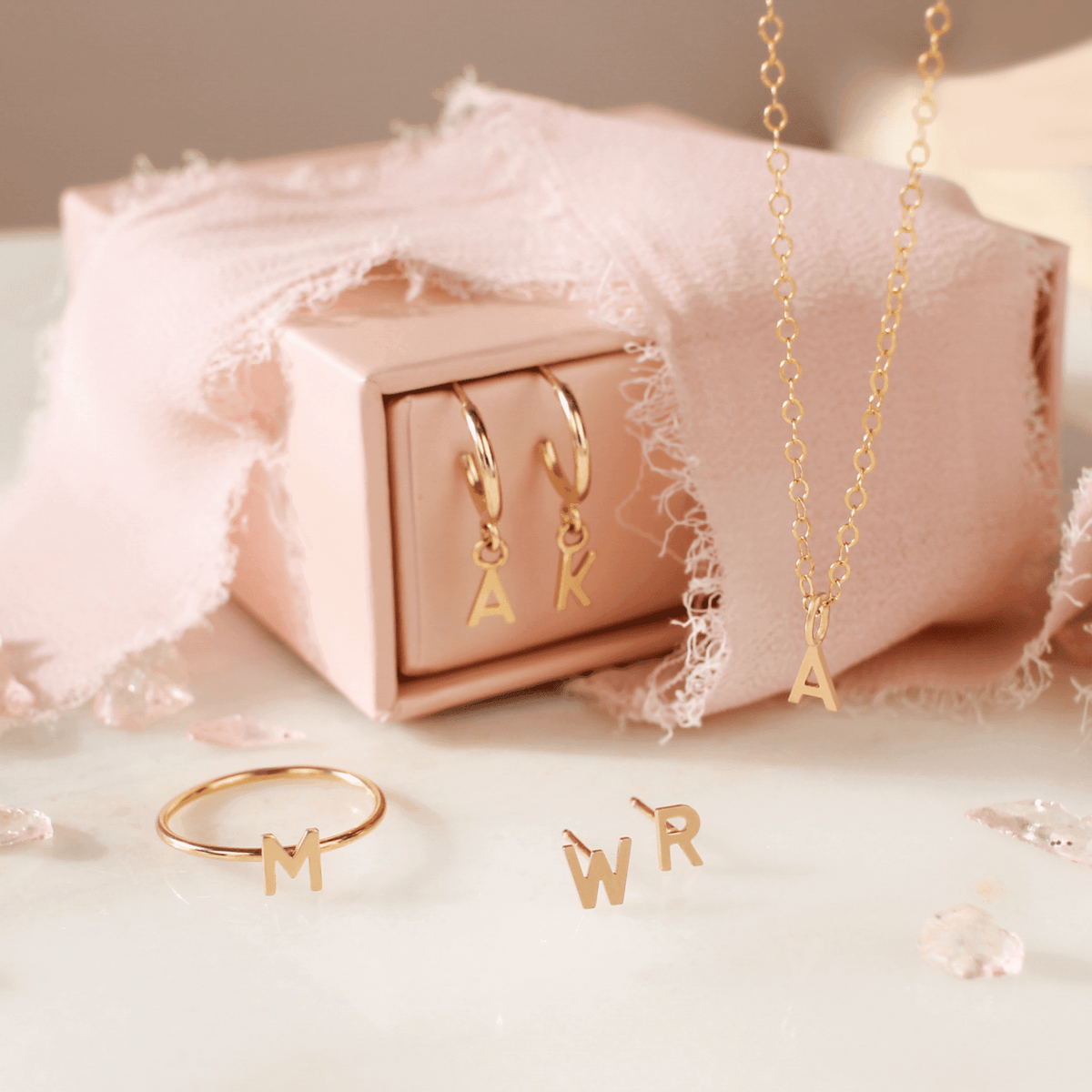 Ava Initial Hoop Earring • Single