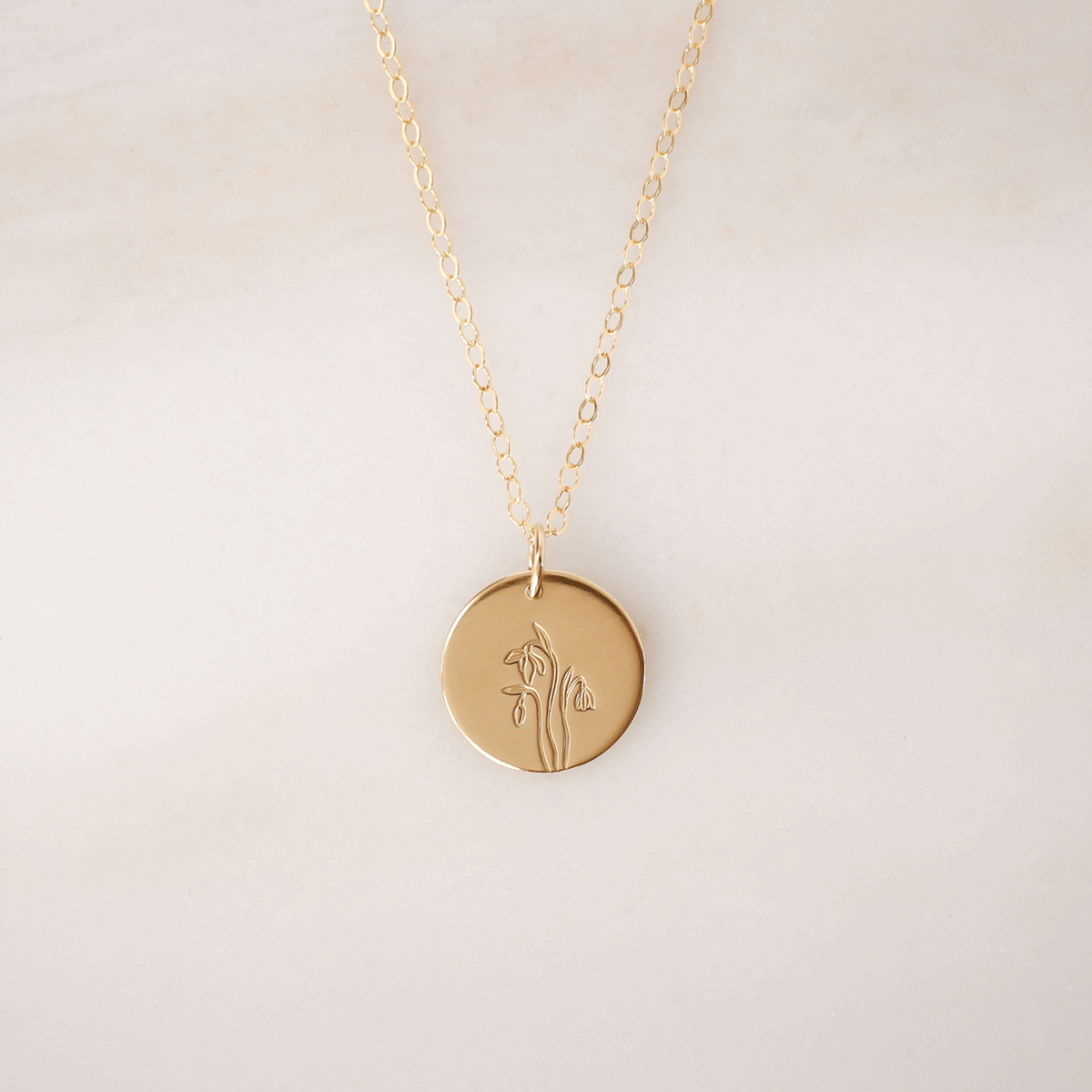 March Birth Flower Necklace • Daffodil
