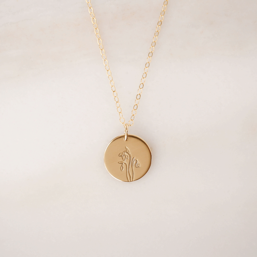 September Birth Flower Necklace • Aster