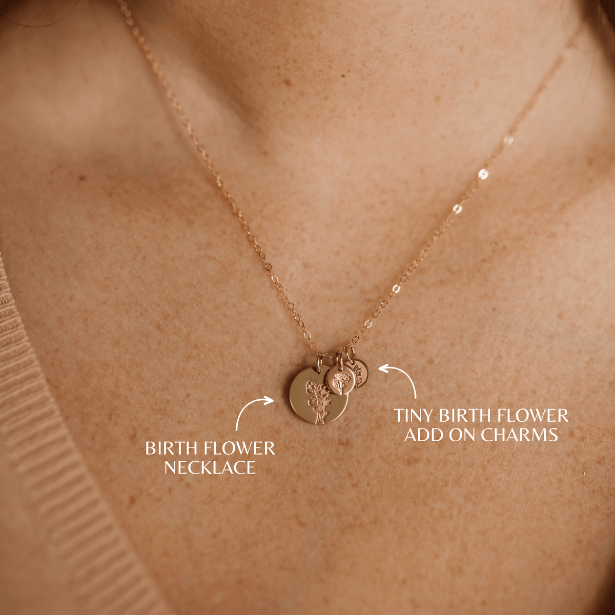 April Birth Flower Necklace • Daisy