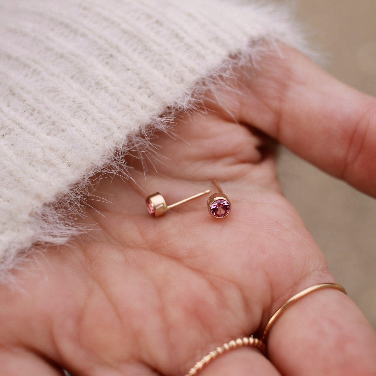 Birthstone Stud Earrings
