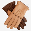 CA0322 (tan) - Men's Italian cashmere lined deerskin dress driving gloves 1