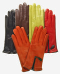 CA0547 (brown) – Women’s Italian lambskin cashmere-lined leather gloves with zipper 3