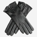 CA0547 (black) – Women’s Italian lambskin cashmere-lined leather gloves with zipper 1