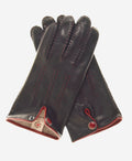 CA3152 (black) - Men's Italian cashmere lined handsewn dress gloves 2