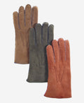 CA3466 (saddle) - Men's Italian handsewn sueded lamb shearling gloves 5