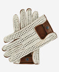 CA3916 (brown) - Handsewn Italian crochet driving gloves in lambskin leather 1