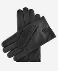 CA3976 (black) - Men's Italian cashmere lined leather gloves with unique contrast points 2