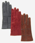 CA4330 (brown) – Women’s Italian suede gloves with cashmere lining, lambskin palms, and inserts 2