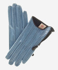 CA4348 (sky) - Women’s Italian leather gloves with cashmere lining and side zipper 1