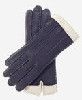 CA4384 (navy) - Women’s Italian peccary gloves with cashmere lining 1
