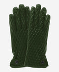 CA4439 (green) - Women’s quilted Italian leather gloves with cashmere lining 1