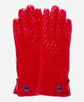 CA4439 (red) - Women’s quilted Italian leather gloves with cashmere lining 1