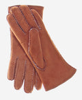 CA4465 (saddle) - Women’s handsewn Italian sueded lamb shearling gloves 2
