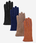 CA4465 (saddle) - Women’s handsewn Italian sueded lamb shearling gloves 4