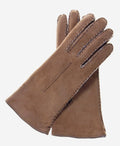 CA4465 (hazel) - Women’s handsewn Italian sueded lamb shearling gloves 1