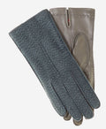 CA4538 (blue) – Handsewn Italian carpincho women's dress gloves with cashmere lining 1