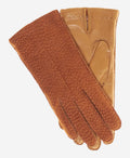 CA4538 (coffee) - Handsewn Italian carpincho women's dress gloves with cashmere lining 1