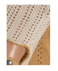 CA4620 (tan) - Women’s Italian crochet and carpincho leather driving gloves 3
