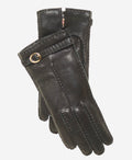 CA4661 (black) - Women’s Italian handsewn deerskin gloves with cashmere lining and distinctive strap and buckle 1