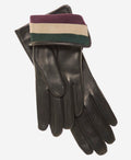 CA4662 (black) – Women’s Italian leather gloves with cashmere lining and multi-color inner cuff 2