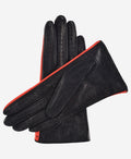 CA4918 (black/red) - Women’s unlined Italian lambskin driving gloves with ventilation holes 2