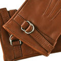 CA4987 (cognac) - Women's Italian Leather Lambskin Gloves with Strap 5