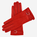 CA4987 (red) - Women's Italian leather lambskin gloves with strap 1