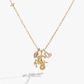 Capricorn Zodiac Charm Cluster Necklace 1