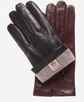 CC3001 (black) - Men's Italian cashmere lined leather gloves 3
