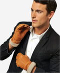 CC3115 (saddle) - Men's Italian deerskin leather gloves with cashmere lining 2